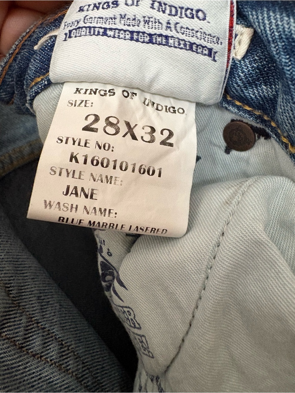 Kings of Indigo| Distressed Light Blue Wide-Leg Jeans - Picture 10 of 13